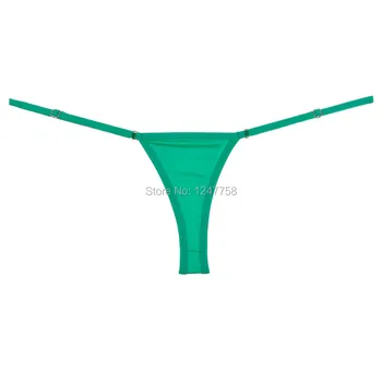 Moterų Micro Thong String Reguliuojamas Seksuali Maža u G-String Bikini apatinis Trikotažas