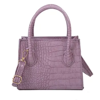 Moterų pečių maišą krokodilo modelis PU odos rankinė moterims 2020 mini kelionės mažas kvadratas maišą mados laukinių krepšys