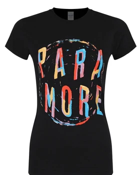 Moterų Tee Paramore Tapybos Spiralės Moterų Juodos spalvos Marškinėlius Marškinėliai Vyrams Apvalios Apykaklės Medvilnės T Shirts