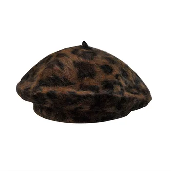 Moterų Žiemos Beretė Skrybėlę Leopard 