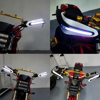 Motociklo handguard rankų apsaugos rankenos apsauga su šviesos bandomųjų bmw f800r 