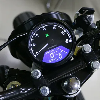 Motociklo Metrų LED Digita Indikatorius, Tachometras, Spidometras Odometras Alyvos Matuoklis Daugiafunkcį Su Naktinio Matymo Perjungiklis