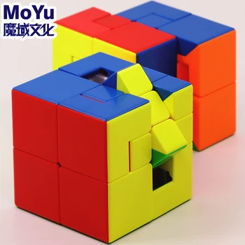 MoYu MeiLong Magija Kubeliai 3x3x3 Lėlių Vienas Du #1 #2 Stickerless Cubing Klasėje Lėlių 1 ir 2 Profesinio Mokymo Žaislas 3X3
