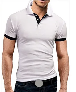 MRMT 2021 Prekės Vasaros Nauja, vyriški T-shirt Atvartas Atsitiktinis trumparankoviai Susiuvimo marškinėliai vyrams vientisos Spalvos Megztinis Viršūnės T-shirt