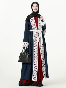 Musulmonų Abaja Arabų Turkija Karšto Vietoje Musulmonų Cardigan Spausdinti Skraiste Ilga Suknelė 1570