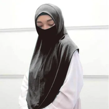 Musulmonų mados hijab šalikas moteriška turbaną lankelis medvilnės islamo rait moterų hijabs galvos vyniojami šilko hijab priedai