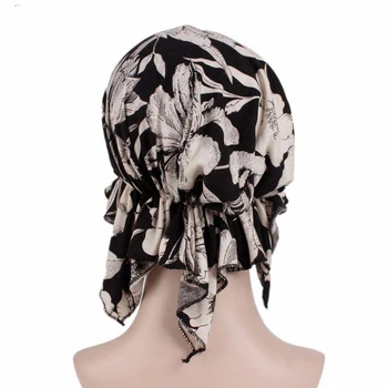 Musulmonų Ruožas Turbaną Skrybėlę Chemo Cap Plaukų Slinkimas Moterims, Apvyniokite Galvą Žiemos Skarelė variklio Dangčio Šalikas Hijabs Bžūp femme Wrap Vadovas