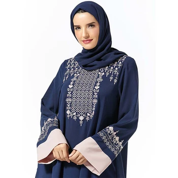 Musulmonų Suknelė Artimųjų Rytų Dubai Stilius Islamo Turkijos Mados Išsiuvinėti Marokas Kaftan Arabų Elegantiška Suknelė Kimono Pakistanas