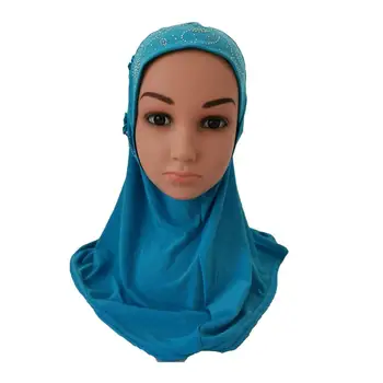 Musulmonų Vaikai Mergaičių Gėlių Karšto Gręžimo Hijab Skrybėlės Vaikas Islamo Skarelė Kepurės Islamo Turbaną Pilnas Draudimas Banadanas Atsitiktinis Mados