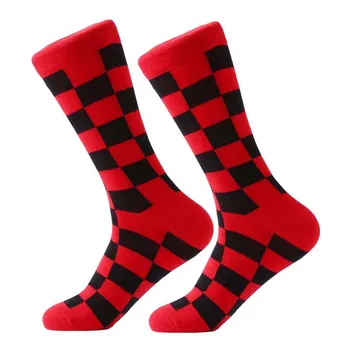 MYORED nauja vyriškos kojinės spalvinga šukuotos medvilnės įgulos Žakardinės kojinės dryžuotas kelio aukštos kojinės žmogus, verslo priežastinis suknelė