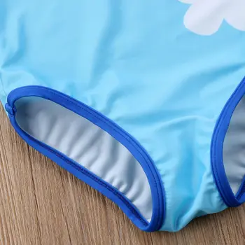 Mėlynas Dangus Vaivorykštė Baby Girl maudymosi Kostiumėliai, 1-6T Amžiaus Kūdikis vientisi maudymosi kostiumėlį Vaikai Mergina Bikini Monokini Paplūdimio Plaukimo Maudymosi Kostiumas