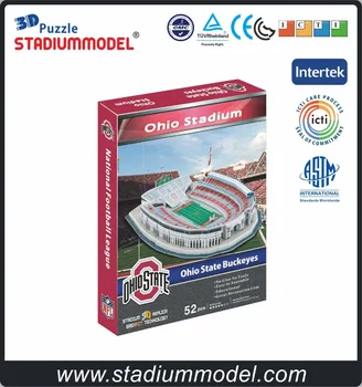 Nacionalinės Collegiate Athletic Association NCAA Ohajo Stadionas 3D Dėlionę Modelis Popieriaus