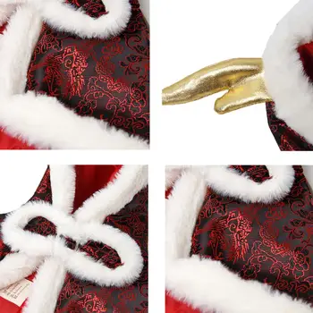 NACOCO Kačių Kalėdų Apsiaustu su Drakono Ragas Kepurės, Kalėdų Senio Kostiumas Mažoms Katėms, Šunims