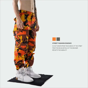 NAGRI Karinių Krovinių Kelnės Vyrams Mados Streetwear Hip-Hop Atsitiktinis Kamufliažas Jogger Taktinės Kelnės Multi Pocket