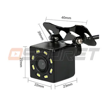 Naktinio Matymo Vandeniui 8LED 170 HD Pakavimo Pagalbos Auto Parkavimo Atbuline Kamera Universaliųjų Automobilių Galinio vaizdo Kamera