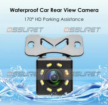 Naktinio Matymo Vandeniui 8LED 170 HD Pakavimo Pagalbos Auto Parkavimo Atbuline Kamera Universaliųjų Automobilių Galinio vaizdo Kamera