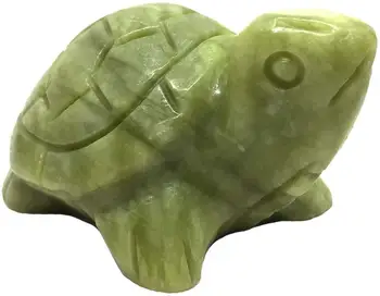 Natūralaus Akmens Jade Kristalų Išraižytas Rankų darbo Vėžlys Green Jade Vėžlys Dovanos Natūralių Akmenų ir Kristalų