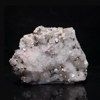 Natūralus Raudonasis Kvarcas Pyrite Dolomitas Mineralinių kristalų pavyzdžių forma JIANGXI PROVINCIJOJE KINIJOS A2-5