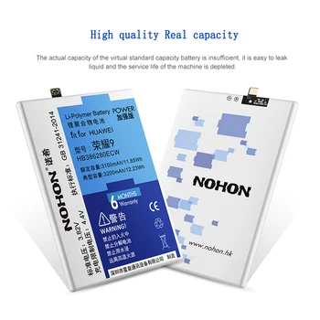 Nauja NOHON originalios Baterijos Huawei Honor 9 Huawei P10 5.1 Bateria HB386280ECW 3200mAh Pakeitimo Baterijas Su Įrankiais