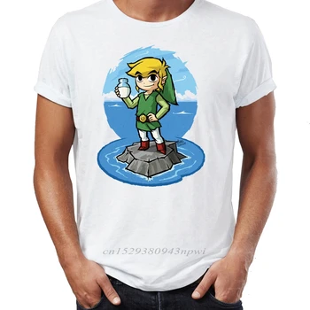 Nauja Vyrų T Marškinėliai Medvilnė Wind Waker Toon Nuorodą Legend of Zelda Nuostabus Kūrinys Piešimo Atspausdinta Tee Marškinėliai Negabaritinių