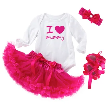 Naujagimio rinkinys, naujas gimęs mergina drabužių vienerių metų gimtadienio mergaitė pusę metų gimtadienį komplektus romper+tutu sijonas+lankelis+batų, dovanų rinkiniai