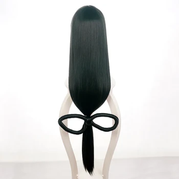 Naujas 100cm/39.37 colių Mano Herojus Herojus akademinės bendruomenės Tsuyu Asui Cosplay Perukai Ilgai Tamsiai žalia Sintetinių Plaukų Perucas Cosplay Perukas+Hairnet