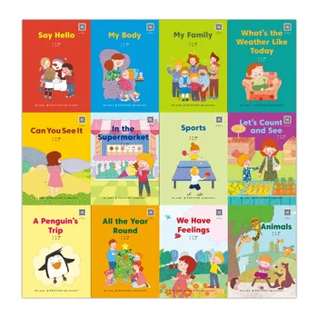 Naujas 12 Knygų/Set MyFamily Švietimo Anglų Spalva Knygelių Vaikams Anglų Kalbos Skaitymo Istorija Knyga