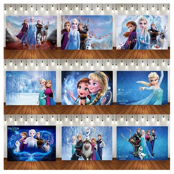 Naujas 120*80 cm Disney Užšaldyti Animacinių filmų Fone Gimtadienio Prekių Kalėdų Papuošalų Fotografijos Fonas Vinilo Medžiaga