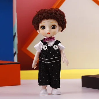 Naujas 16cm BJD Doll Su Drabužiais Lėlės 13 Jungtinio Kilnojamojo Nuogas Kūdikis 3D Akis Mados Makiažas Mergina Gimtadienio Dovana Vaikams 