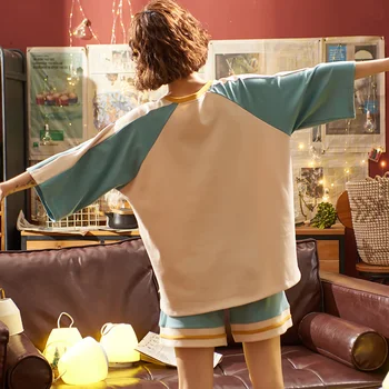 Naujas 2020 metų Vasaros Pižamos, Šortai Moterims Medvilnės, trumpomis Rankovėmis, Pajama Komplektai Šortai Mielas Animacinių filmų Prarasti Sleepwear Moterų Homewear pižama