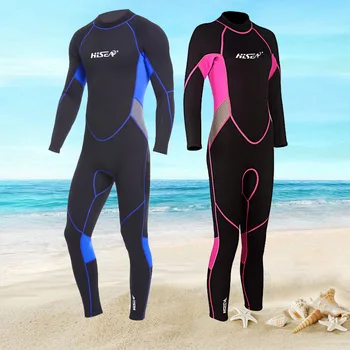 Naujas 3mm Neopreno Nardymo Kostiumai Moterims Wetsuits vientisas viso Kūno Naršyti Drabužius ilgomis Rankovėmis Kelią Medūzos Snorkeling maudymosi kostiumėlį