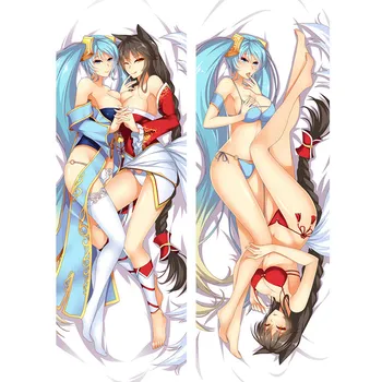 Naujas Atvykimo Anime Žaidimas Jinx Soraka pagalvių užvalkalus Dakimakura Atveju Seksuali mergina 3D dvipusis Patalynės Kūno Hugging užvalkalas 01