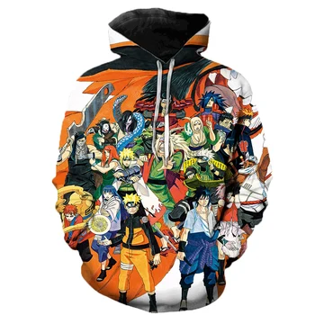 Naujas Atvykimo Naruto Hoodie Anime Cosplay Kostiumai, Megztiniai 3D Atspausdintas Anime Negabaritinių Megztinis Vyrams Moterys Mados Atsitiktinis Hoodies