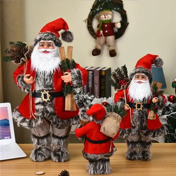 Naujas Didelis Santa Claus Lėlės Linksmų Kalėdų Dekoracijos Namų Vaikų Naujųjų Metų Žaislą Dovanų Navidad Gimdymo Dekoro Šalies Prekių