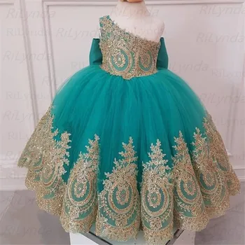 Naujas Gėlių Mergaičių Suknelės Satino Lankas Vaikai Princesė Suknelė Pečių Lankas Vaikų Pirmosios Komunijos Suknelės, Šaliai Suknelė