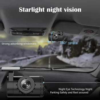 Naujas HD 1080P Automobilio Vaizdo Kamera, Naktinio Matymo Brūkšnys Cam Vaizdo įrašymo Android USB 170° Pločio Angelas Automobilių Dashcam Paslėptas DVR Kamera