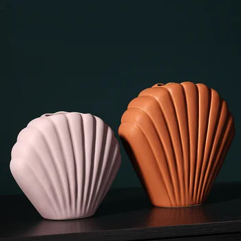 Naujas Seashell Formos Šiaurės Minimalistinio Keramikos Vaza Morandi Sutartis Vazonas Šiuolaikinės Apdailos Kambarį Stalo Puošyba
