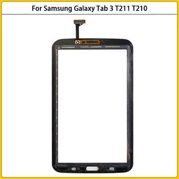 Naujas T211 TouchScreen Samsung Galaxy Tab 3 7.0 SM-T210 SM-T211 T210Touch Ekrano Skydelis skaitmeninis keitiklis Jutiklis Lcd Priekinis Stiklas Replac