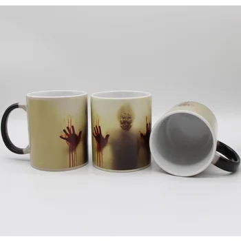 Naujausias Dizaino Zombie Spalva Keičiasi Kavos Puodelis Šilumos Senstive Magija Arbatos puodelio Puodeliai Walking Dead Kruvinas rankas dovana