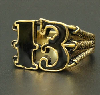 Naujausias Mens Berniukai Aukso Dviratininkas 13 žiedas iš Titano plieno 316L swarovski Žiedas