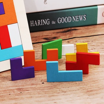 Nauji Karšto Parduoti Medienos Tetris Dėlionės, Žaislų, Vaikai, Psichikos Vystymosi Švietimo Žaislai Vaikams Geriausia Kalėdų Dovanos