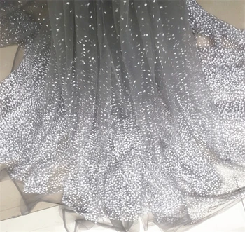 Nauji snaigės sidabro dot dot akių audinio Vestuvinė suknelė Vaikų dėvėti Vestuvių dekoravimas Akies Audinys, nėrinių audinys, didmeninė