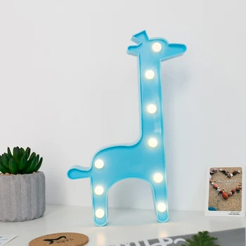 Naujiena 3D LED Naktinis Apšvietimas Žirafa Kalėdų Eglutė Kokoso Medžio naktinė lempa Stalo Naktį Lempų, Skirtų Kūdikiams, Vaikams, Miegamojo Apdaila