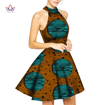 Naujo Stiliaus Mados Suknelė Afrikos Suknelės Moterims Apynasrio Kaklo-Line Užsakymą Dashiki Suknelė Plius Dydis Moterų Drabužiai WY036