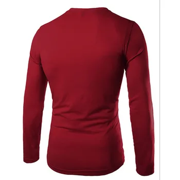 Naująjį užsienio prekybos pardavimų 2017 Unikalių spalvų atitikimo durų kišenėje dizaino vyriški ilgomis rankovėmis marškinėliai