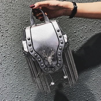 Naujų Gotikinio Roko Odinis Pečių krepšiai crossbody Vintage Retro Steampunk Rankinėje Monetų Piniginės Savininkas Moterų Kokybės Krepšys