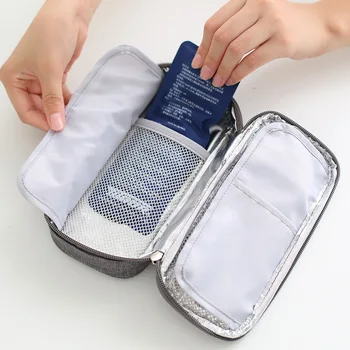 Naujų Medicinos aušintuvas maišelį Insulino nešiojamas šaldymo dėžutė Narkotikų izoliuoti maišelį ledo maišelis Aplinkai 1? 2 ledo paketai
