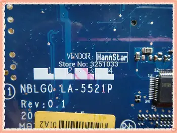 NBLG0 LA-5521P Acer 4535 4540 nešiojamas plokštė MBPFP02001 MB.PFP02.001 DDR2 NBLGO LA-5521P visus funkcinius Išbandyti ok