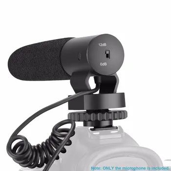 Neewer Mikrofonas su Dvigubu Vidaus Mikrofonus,Priekinio stiklo ir Garso Kabelį, skirtą Išmaniojo telefono ir Kameros,DV Kameros