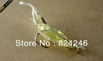 Nemokamas Pristatymas 50pcs/Daug ,Minkšti plastikiniai Krevetės krevetės suvilioti 4.5 cm Karšis Ešerys Upėtakis Snapper su kabliukais free post
